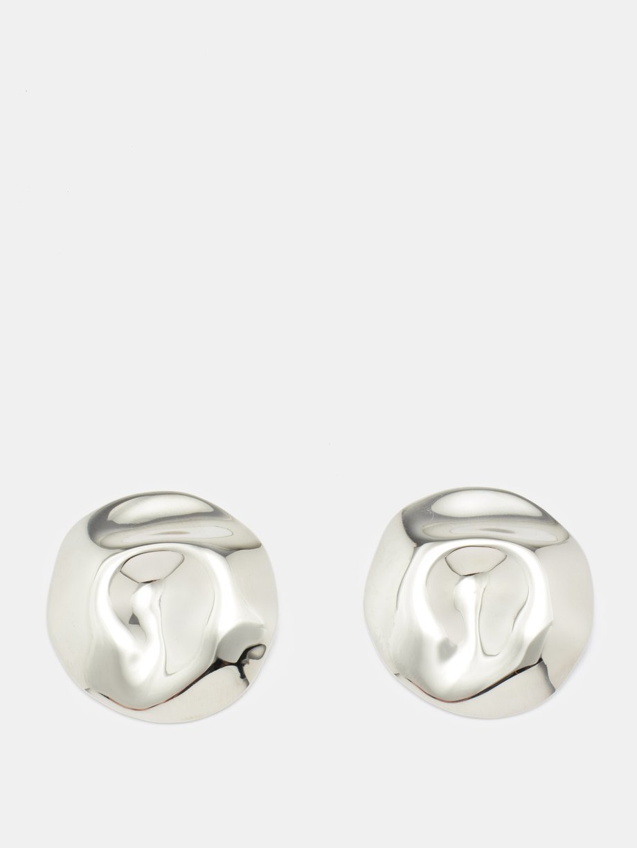 Silver Beam molten earrings | Alexander McQueen | MATCHESFASHION UK