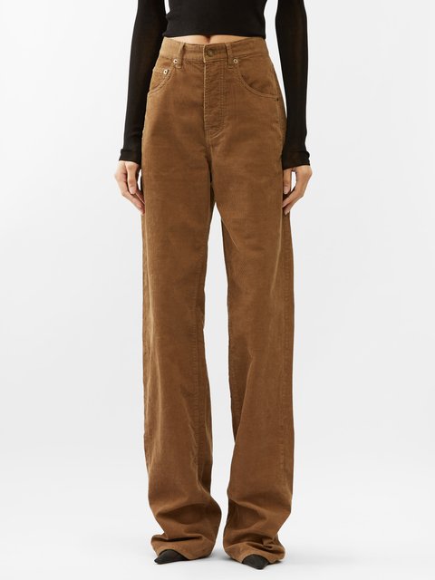 HUGO - Extra-long-length trousers in pinstripe stretch fabric