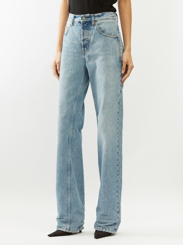 SAINT LAURENT High-rise wide-leg jeans