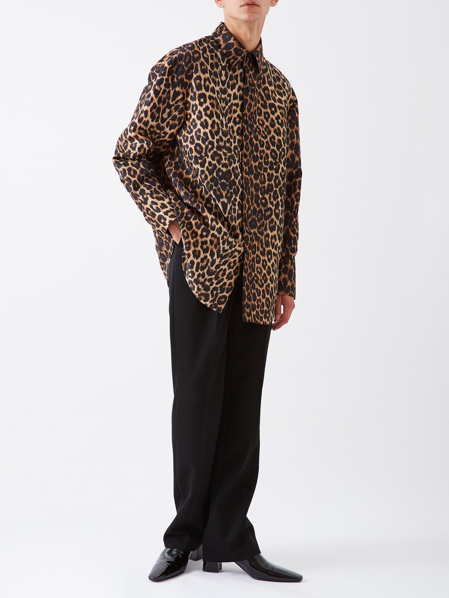 leopard-print silk shirt, TOM FORD