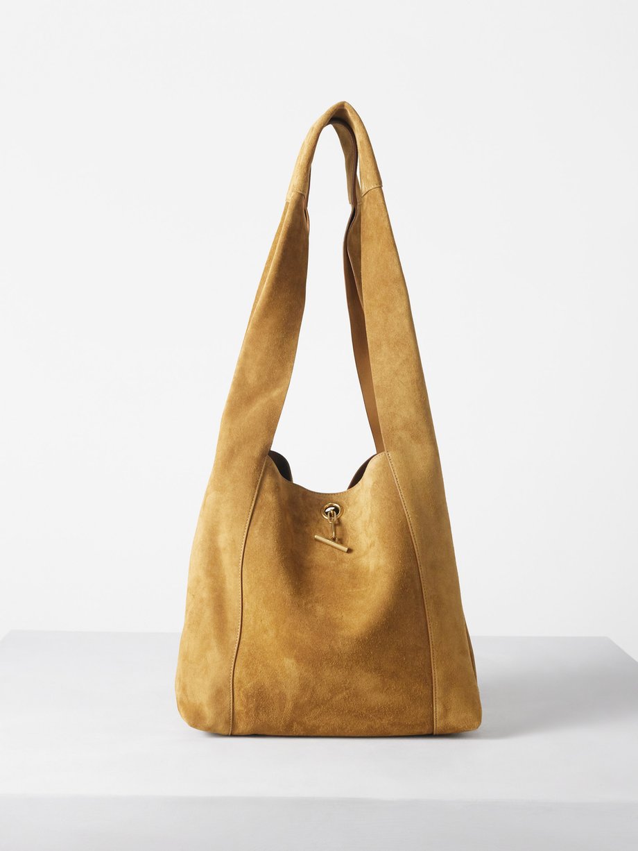 Brown Tanger suede shoulder bag | Saint Laurent | MATCHES UK