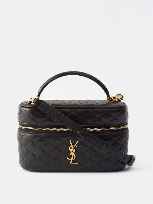 Black Gaby mini quilted-leather vanity bag | Saint Laurent 