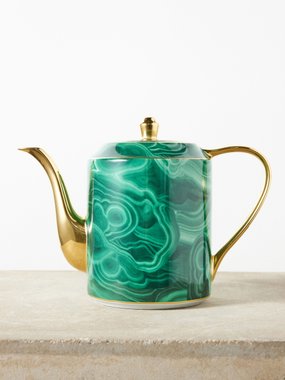 L’Objet Malachite porcelain teapot
