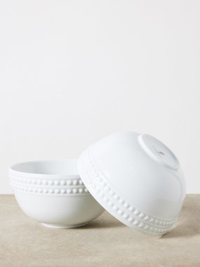 L’Objet Set of two Perlée porcelain cereal bowls