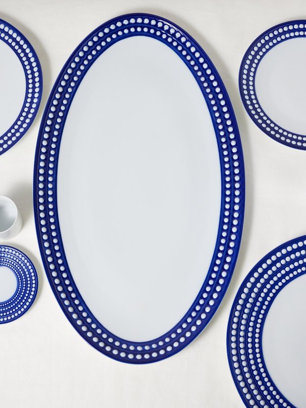 L’Objet Perlée oval porcelain platter