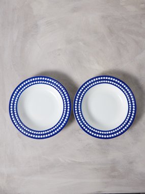L’Objet Set of two Perlée porcelain soup plates