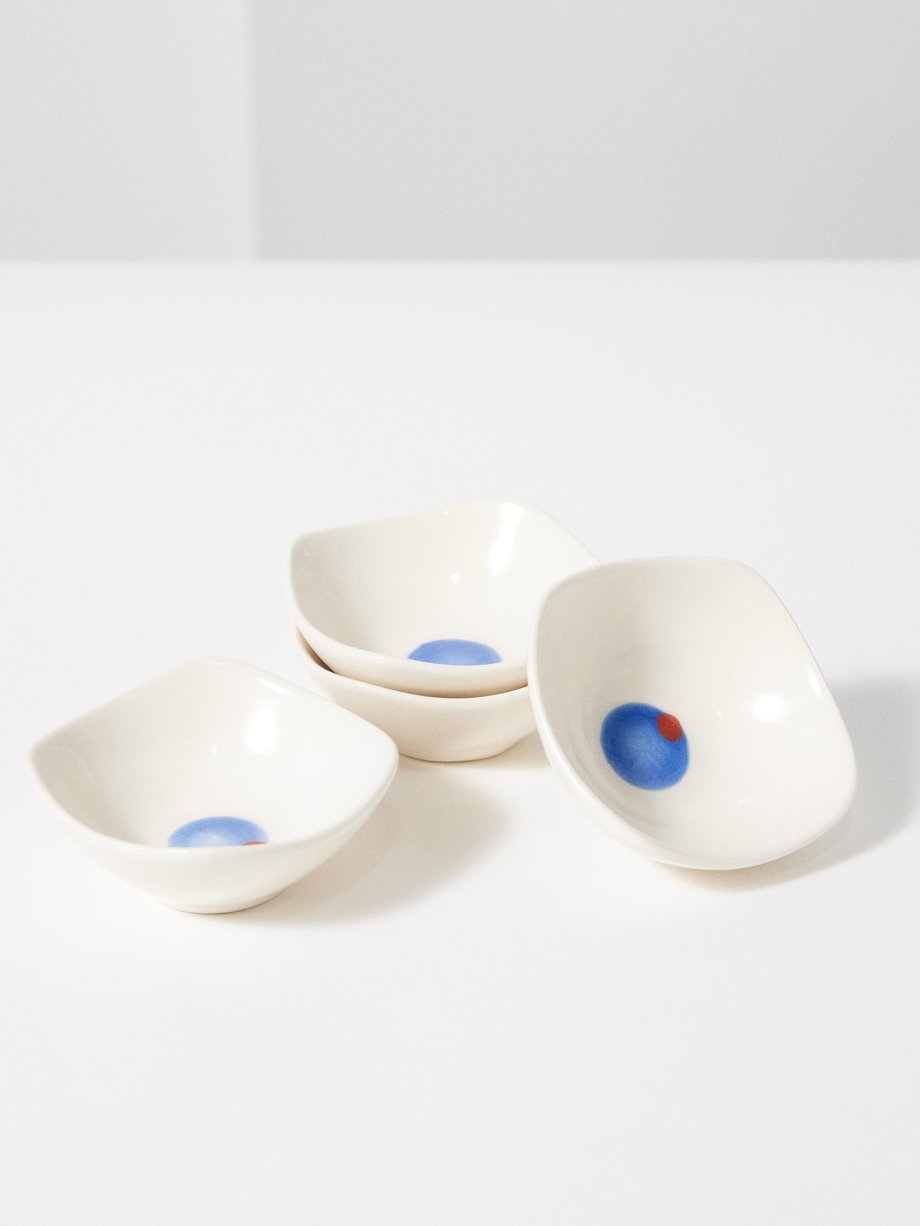 Sensi Studio Set of four Bosphorus Mermaid ceramic sauce bowls