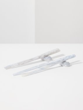 Sensi Studio Set of two marbled-resin chopsticks