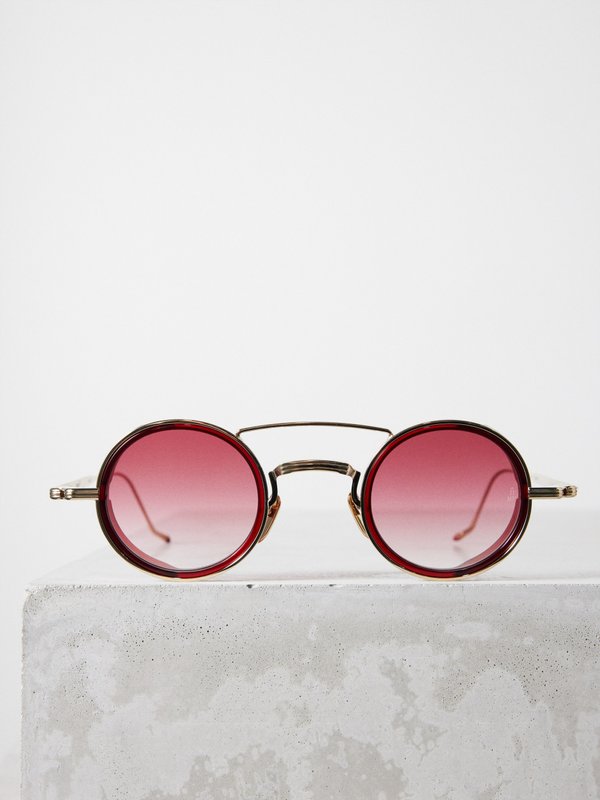 Jacques Marie Mage Ringo round metal sunglasses