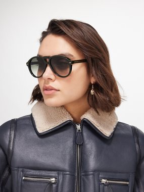 Jacques Marie Mage Valkyrie aviator acetate sunglasses