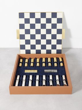 Ralph Lauren Home Polo Ralph Lauren Fowler chess and draughts leather game set