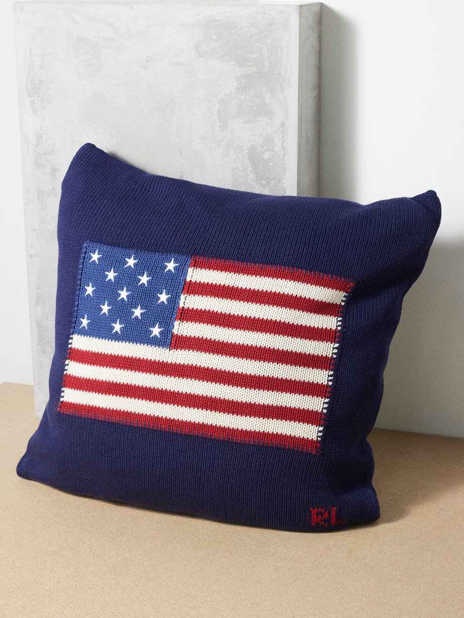 Ralph Lauren Home (Ralph Lauren) RL Flag-jacquard cotton cushion