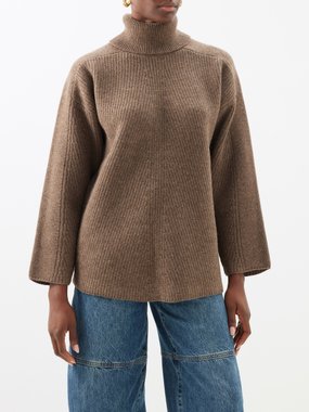 CO Roll-neck wool oversized sweater