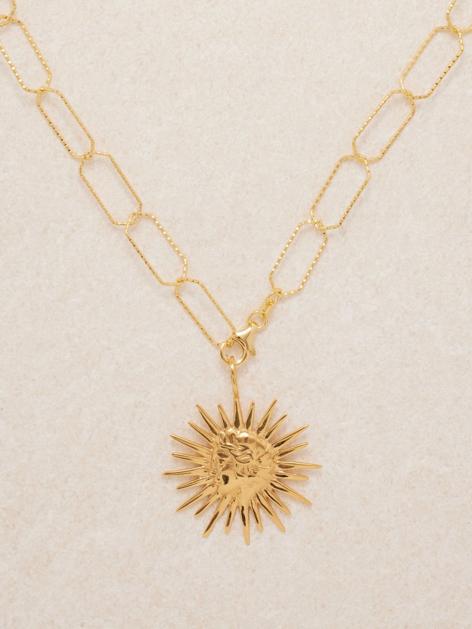 Solid Lace Design Gold Vermeil Necklace – National Portrait Gallery Shop