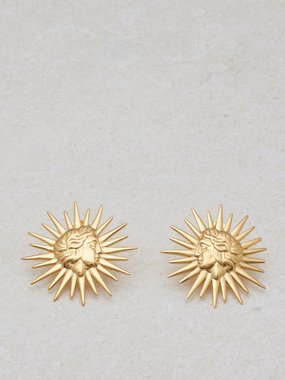 Hermina Athens Golden Sun gold-vermeil earrings
