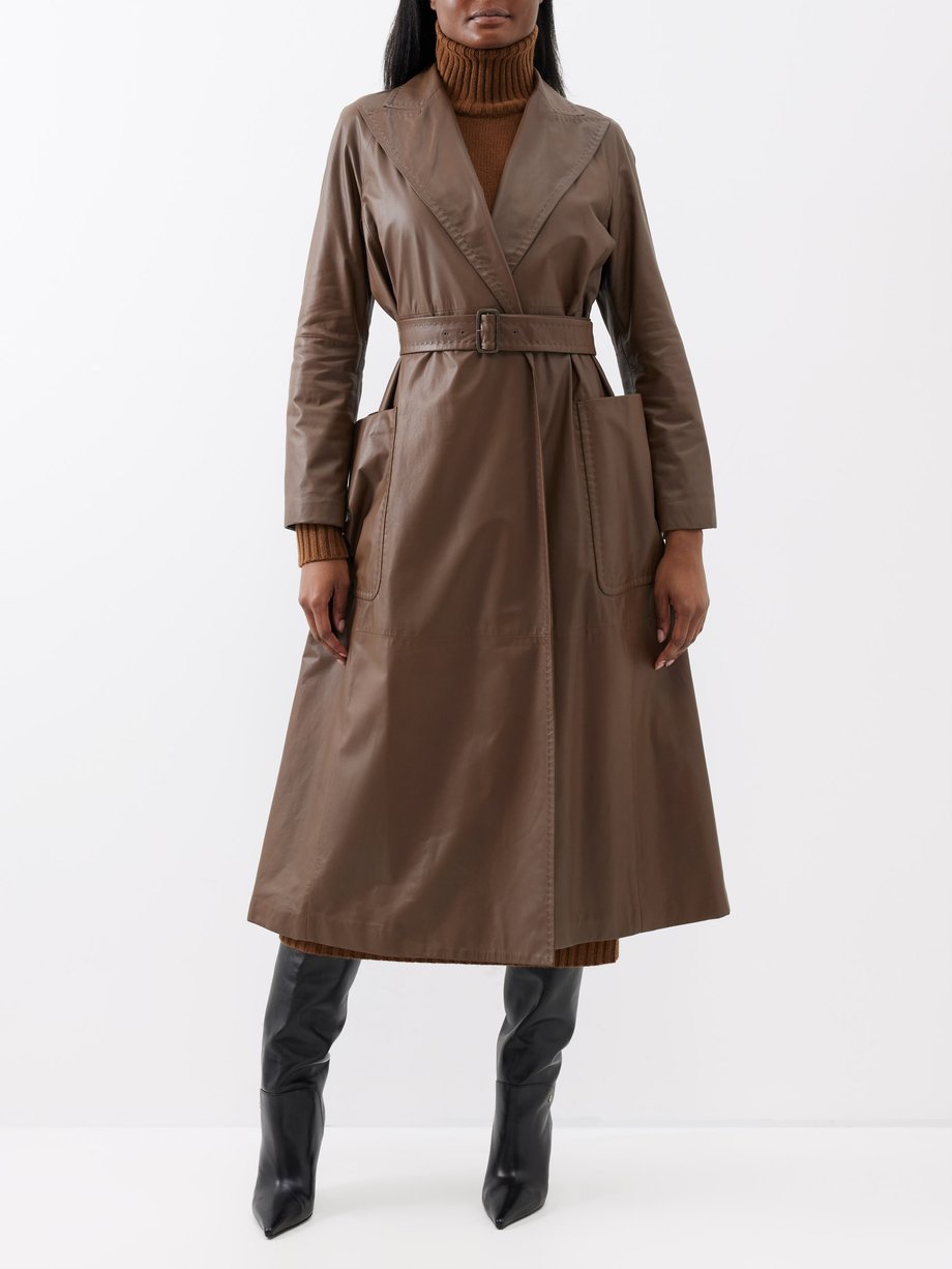 Brown Aiello trench coat | Max Mara | MATCHES UK