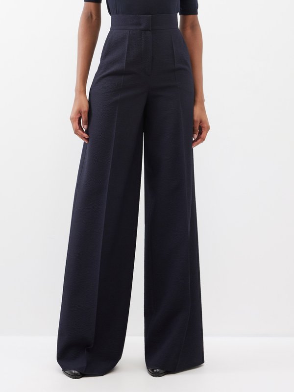 COS Wide-Leg Tailored Wool Trousers in BRIGHT PINK | Endource