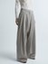 Giant pleat-front wool suit trousers