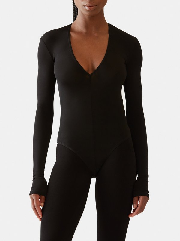 Jersey bodysuit in black - Balenciaga