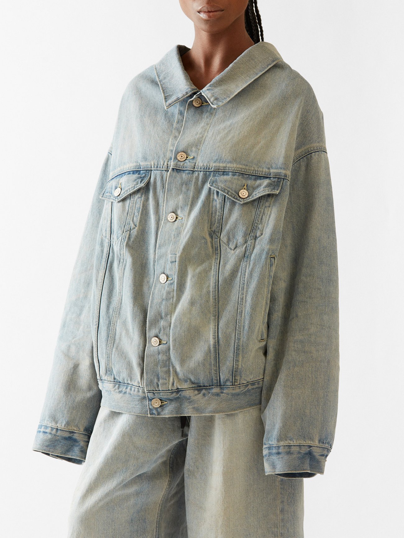 Drop Shoulder Oversized Denim Jacket