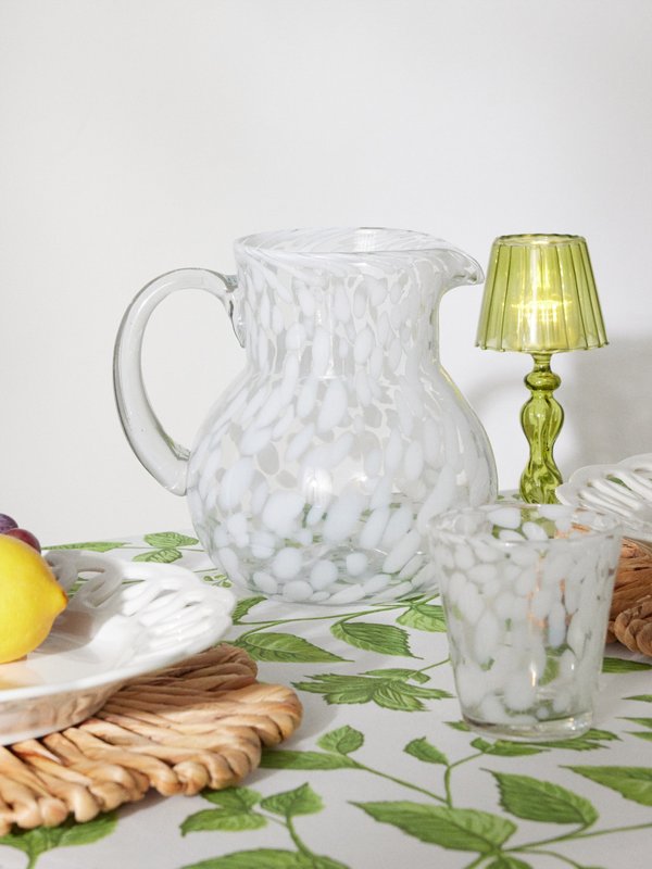 Mrs. Alice Dappled glass jug