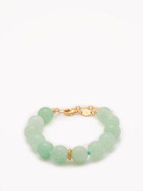 Anni Lu Ball jade & 18kt gold-plated bracelet