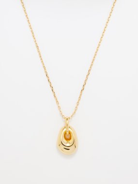 Anni Lu Golden Pebble 18kt gold-plated necklace