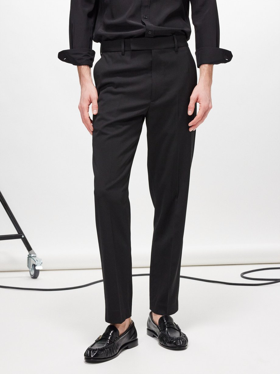 Nili Lotan Black Pinstripe 100% Virgin Wool Corette Pants Size US 00 $550