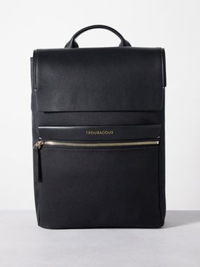 Troubadour Ki faux-leather and nylon-canvas backpack