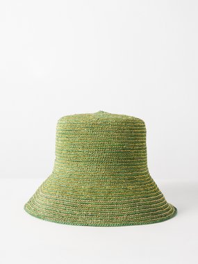Sensi Studio Striped straw bucket hat