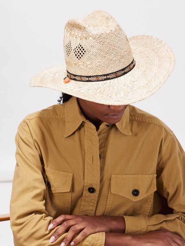Fortela Waruba ribbon-trim straw hat