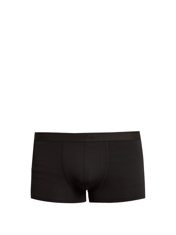 Black Micro-touch jersey boxer trunks, Hanro