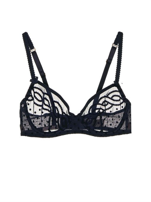 Christina Kissing flocked balconette bra | Stella McCartney ...