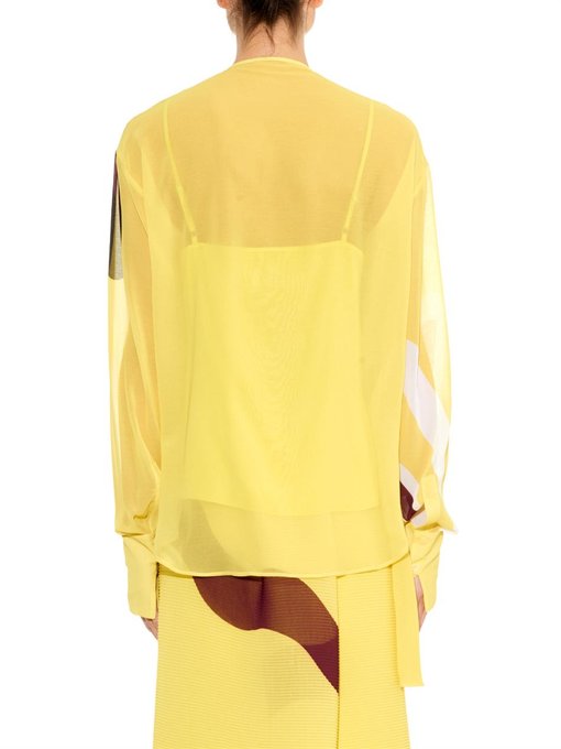 Brigette wave-print georgette blouse | Issa | MATCHESFASHION US