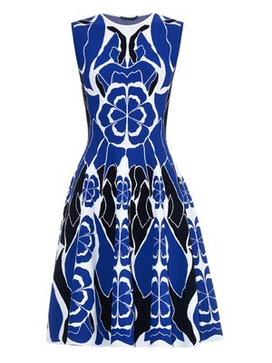 Floral-intarsia stretch-knit dress | Alexander McQueen | MATCHESFASHION UK