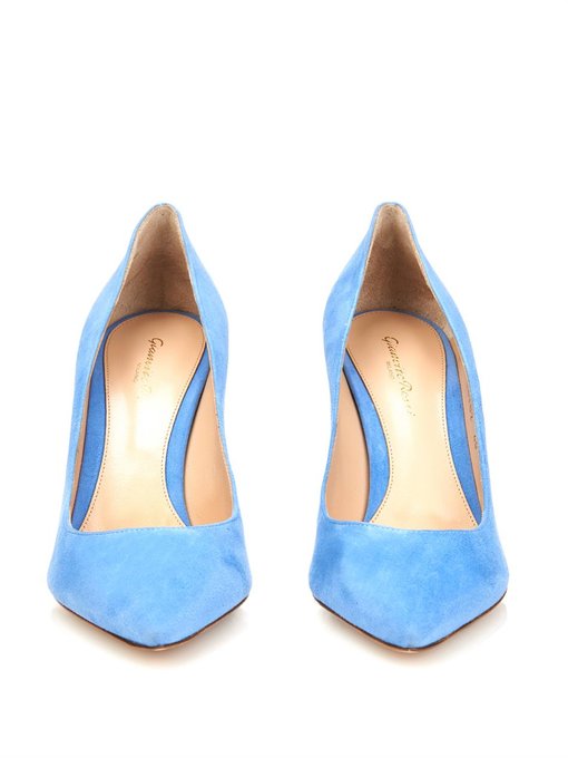 gianvito rossi blue suede pumps