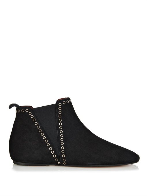 flat suede boot