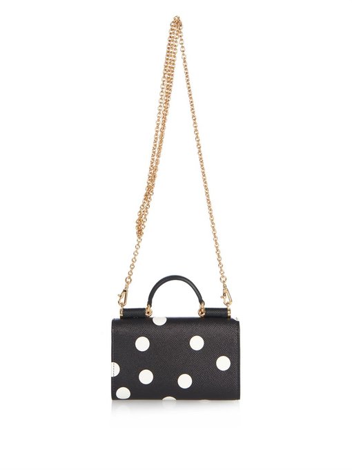 Disco polka-dot leather cross-body bag | Dolce & Gabbana ...