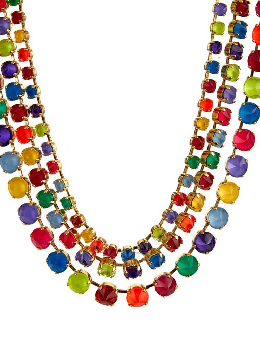 Splash gold-plated crystal necklace | Erickson Beamon | MATCHESFASHION ...