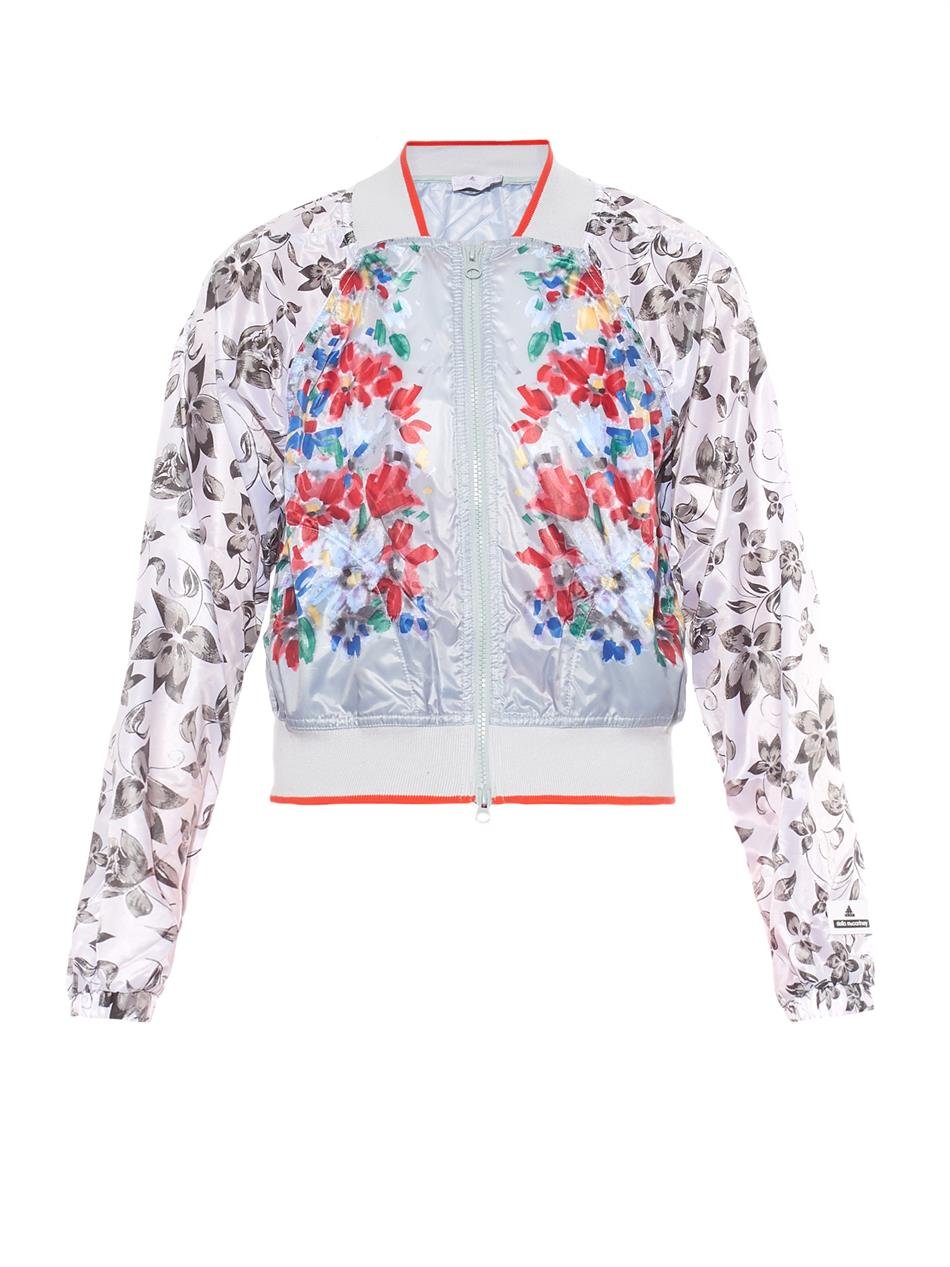 Floral-print performance jacket 