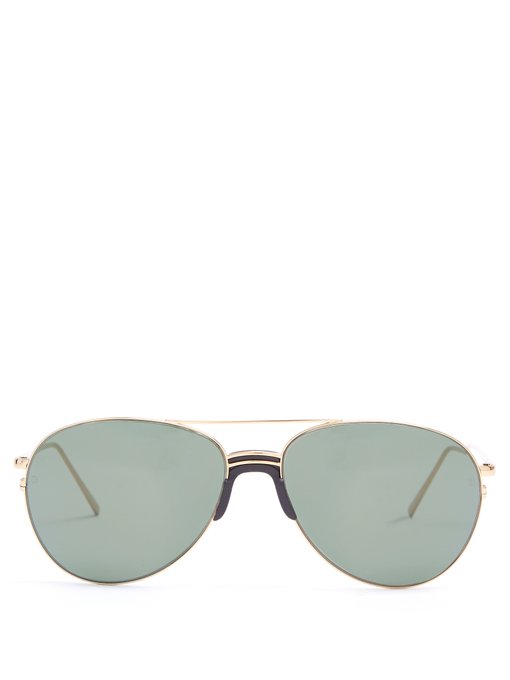 Sports Luxe Aviator Style Sunglasses Linda Farrow Matchesfashion Uk 