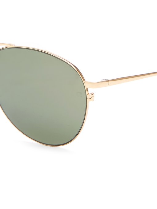Sports Luxe Aviator Style Sunglasses Linda Farrow Matchesfashion Uk 