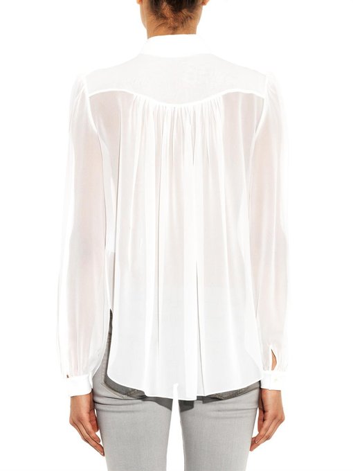 Silk-georgette blouse | Saint Laurent | MATCHESFASHION US