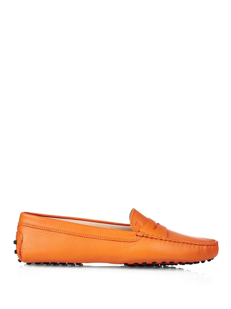 tod's orange loafers
