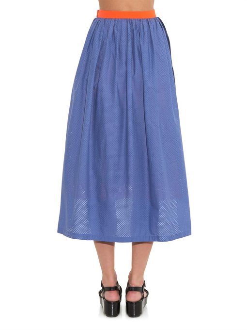 Triple-layer perforated midi skirt | KOLOR | MATCHESFASHION UK