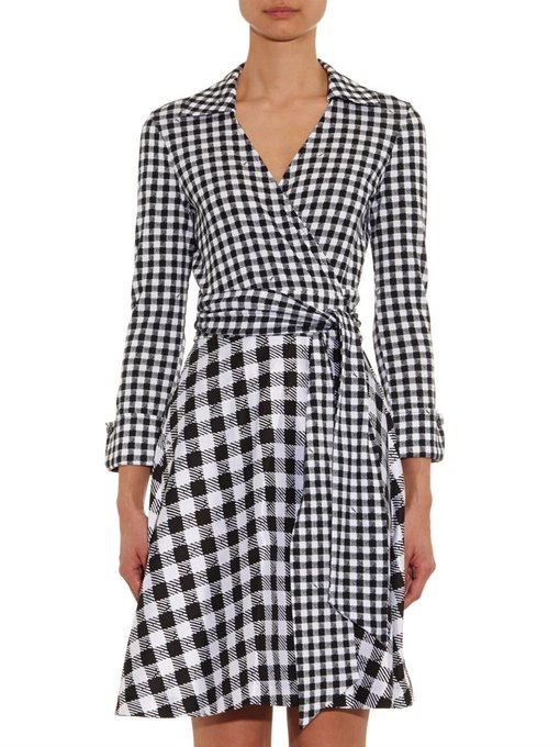 diane von furstenberg gingham dress