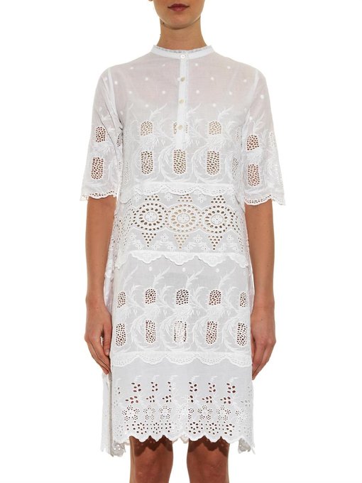 Kiki Broderie Anglaise Cotton Dress Queene And Belle Matchesfashion Uk