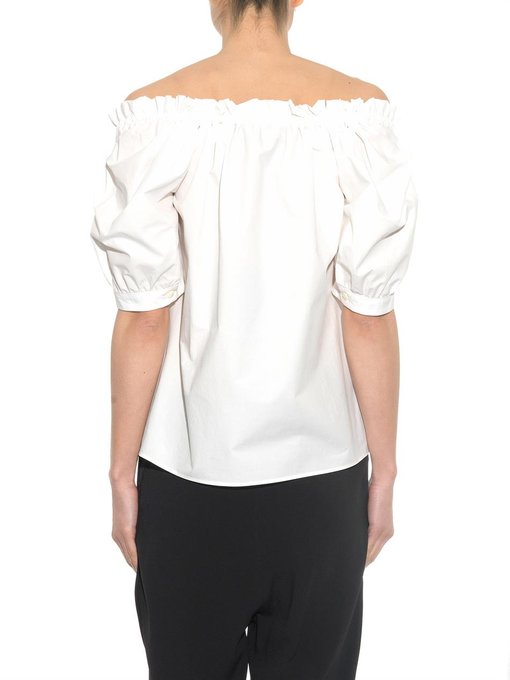 Off-the-shoulder cotton-poplin blouse | Ter Et Bantine | MATCHESFASHION UK