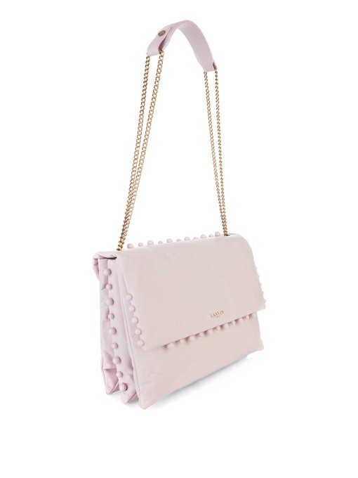 Sugar pearl-embellished leather shoulder bag | Lanvin | MATCHESFASHION US