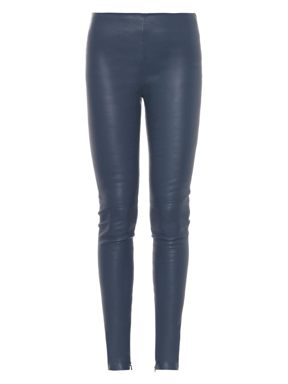 skinny leg leather pants